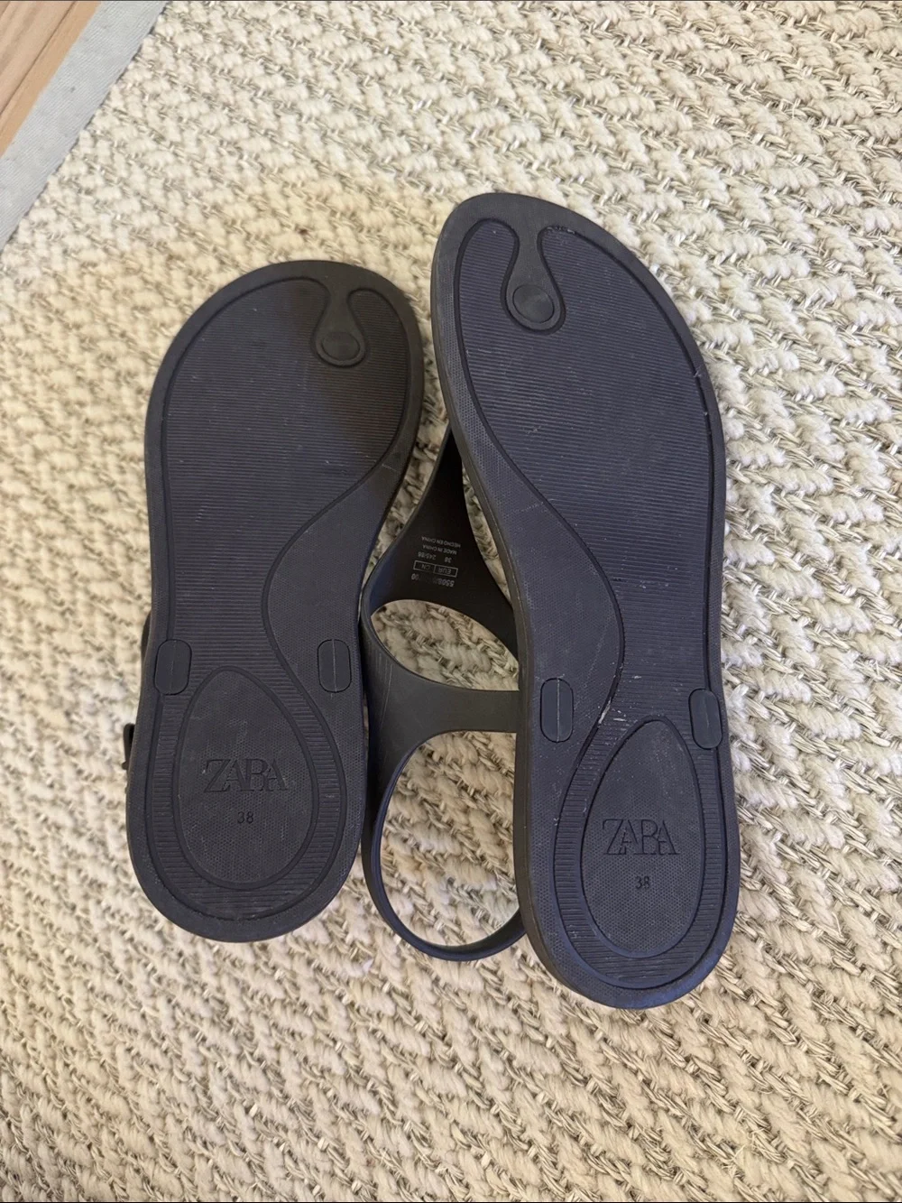 Zara dark brown Women’s T-strap Slingback Sandals 38 - Picture 4 of 4